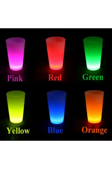 Neon Parti Glow Bardak 1.5 oz Karışık Renk 1 Adet Tekli (5637)