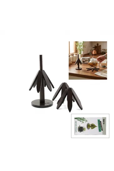 STANDLI=AĞAÇ MODEL 2PCS AHŞAP BAMBU KATLANIR NİHALE YAPRAKLI ÇİÇEK MODELİ= ÇAP: 20CM (5637)