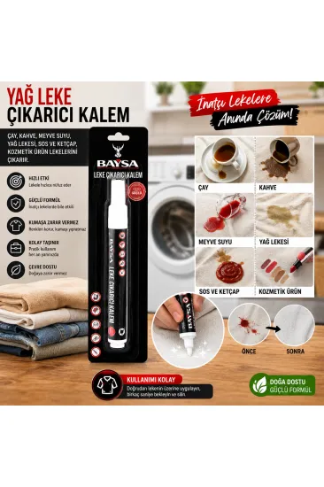YAĞ LEKE ÇIKARICI KALEM GİYSİ İÇİN (5637) YAĞ LEKE ÇIKARICI KALEM GİYSİ İÇİN (5637)