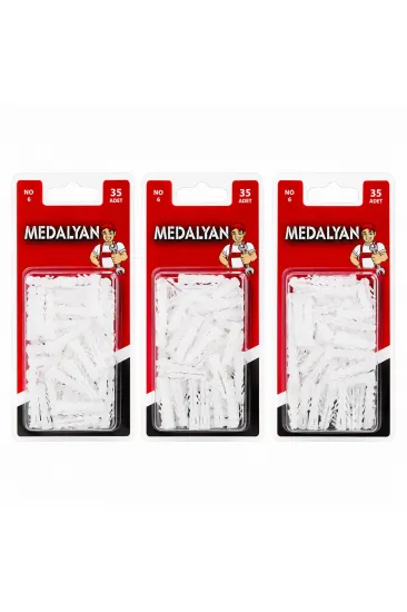 420 ADET NO-6 DÜBEL BEYAZ - PLASTİK 12X35PCS (5637)