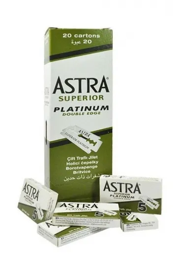 ASTRA JİLET YEŞİL 1 KUTU İÇİNDE 20 KÜÇÜK PAKET VE HER PAKETTE 5 JİLET VAR -  TOPLAM 100 JİLET (5637)