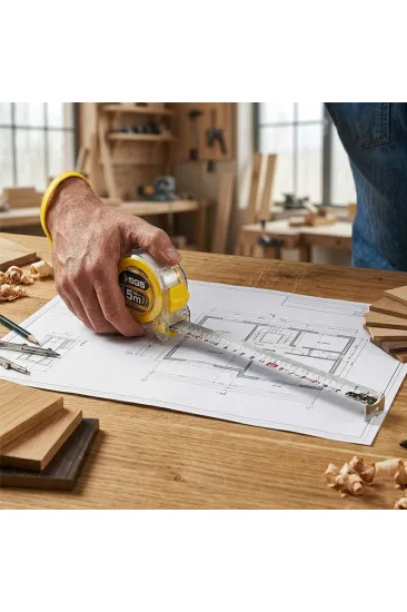 12 ADET 5MT X 25MT ŞEFFAF STOPLU ŞERİT METRE (5637)