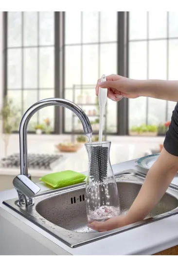 Silikon Şişe Biberon Konserve Kavanoz Matara Temizleme Fırçası Çok Amaçlı Temizleme Fırçası Bpa Free (5637)