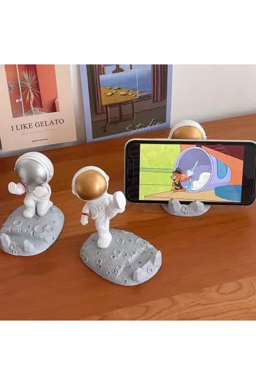 Mini Astronot Model Telefon ve Tablet Tutucu Standı (5637)