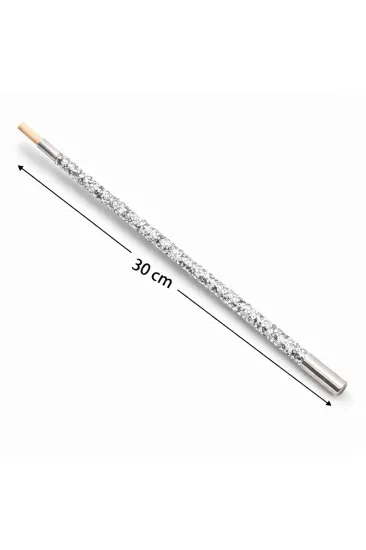 30 cm Gümüş Payetli Sigara Tutacağı – 1920’ler Gatsby Parti Aksesuarı (5637) 30 cm Gümüş Payetli Sigara Tutacağı – 1920’ler Gatsby Parti Aksesuarı (5637)