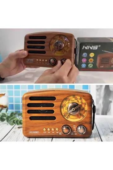 Küçük Boy Retro, Nostaljik, Ahşap Tasarım Bluetooth Hoparlörlü, Şarjlı, Taşınabilir Büyük Döndürülebilen Düğmeli FM/AM Destekli Radyo NS3380 (5637) Küçük Boy Retro, Nostaljik, Ahşap Tasarım Bluetooth Hoparlörlü, Şarjlı, Taşınabilir Büyük Döndürülebilen Düğmeli FM/AM Destekli Radyo NS3380 (5637)