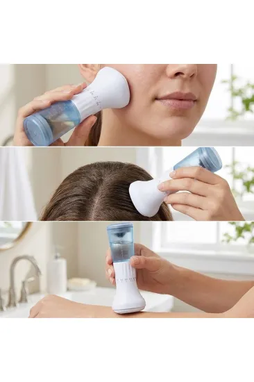 140 İğneli Serum Hazneli Dermaroller – 0-3 mm Ayarlı Dermaroller Mikro İğneli Saç, Cilt ve Vücut Bakım Aparatı (5637)