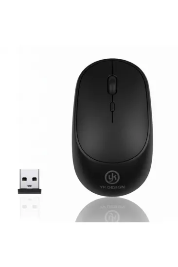 Siyah Renkli Ergonomik Sessiz Kablosuz Mouse – USB Alıcılı, Ofis ve Oyun İçin Konforlu Bilgisayar Faresi MS6310 (5637)
