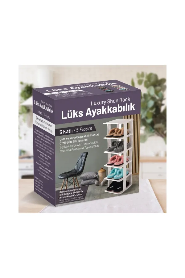 5 Katlı Pratik Ayakkabılık - Ayakkabı Rafı (5637) 5 Katlı Pratik Ayakkabılık - Ayakkabı Rafı (5637)
