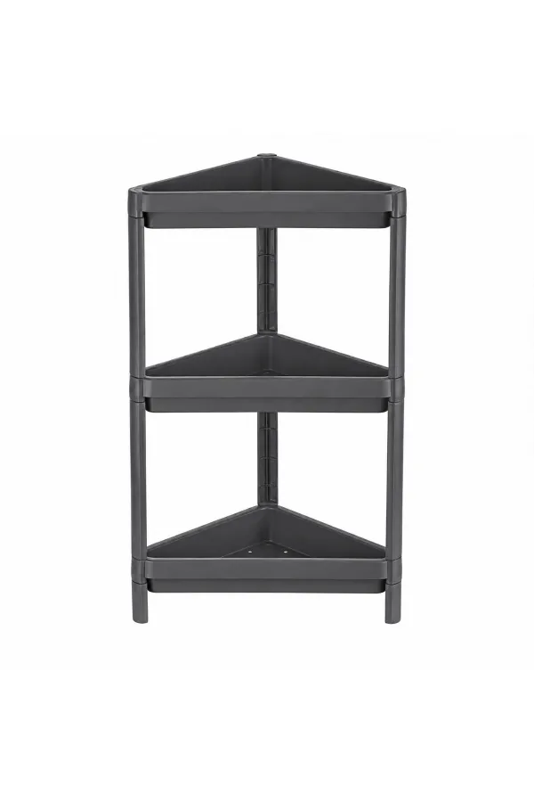 GRİ ÜÇGEN ÇUKUR PRATİK RAF ÜNİTESİ PLASTİK (5637) GRİ ÜÇGEN ÇUKUR PRATİK RAF ÜNİTESİ PLASTİK (5637)