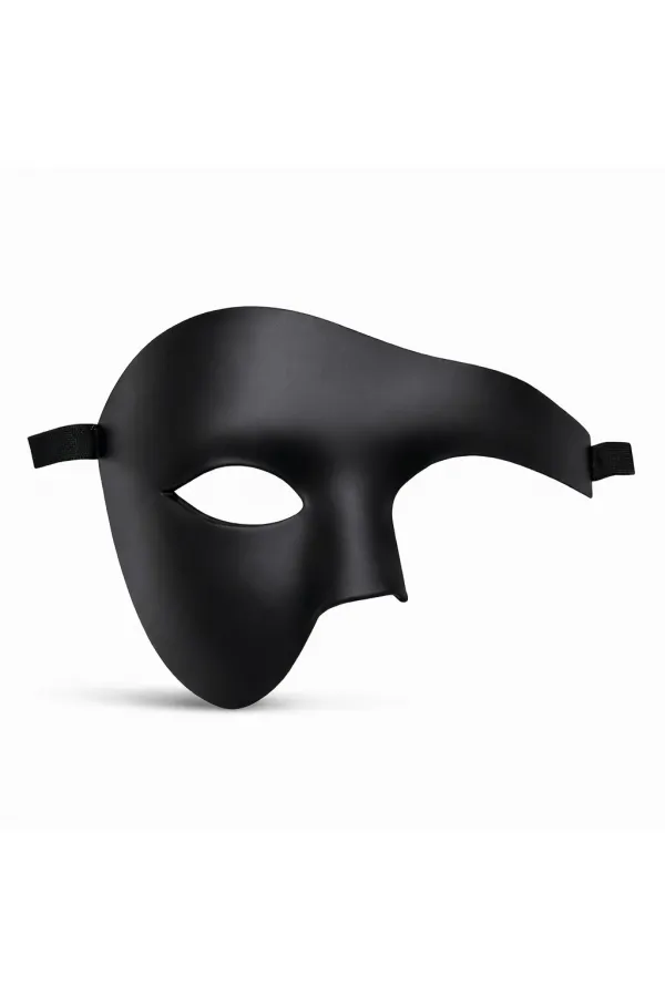Siyah Yarım Erkek Maske – Phantom Parti & Balo Maskesi (5637) Siyah Yarım Erkek Maske – Phantom Parti & Balo Maskesi (5637)