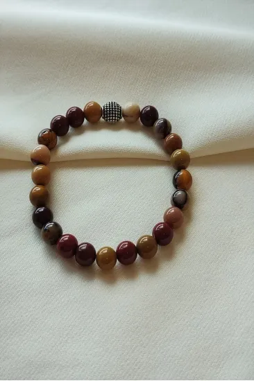 SERTİFİKALI 8 Mm Mokait Jasper Doğaltaş Bileklik