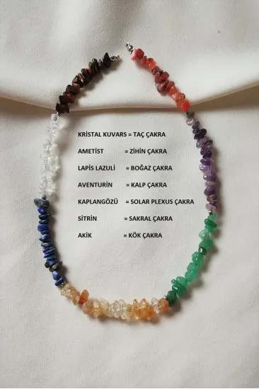 SERTİFİKALI Doğaltaş Kırıktaş Çakra Chakra Kolye SERTİFİKALI Doğaltaş Kırıktaş Çakra Chakra Kolye