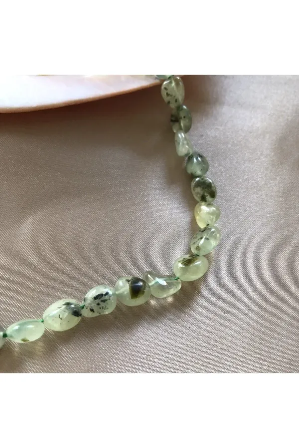 Prehnit Doğal Taş Kolye Prehnit Doğal Taş Kolye