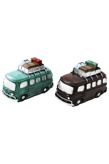 Nostaljik Otobüs Tasarımlı Biblo Kumbara - Dekoratif Model - Reçine Nostaljik Otobüs Tasarımlı Biblo Kumbara - Dekoratif Model - Reçine