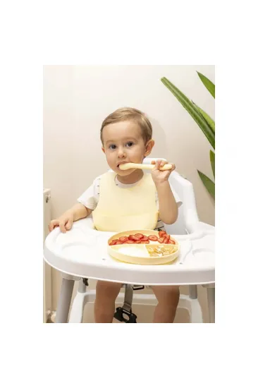 Sarı 3’lü Silikon Yemek Seti – Önlük + Diş Kaşıyıcılı Kaşık + Vakumlu Tabak Sarı 3’lü Silikon Yemek Seti – Önlük + Diş Kaşıyıcılı Kaşık + Vakumlu Tabak
