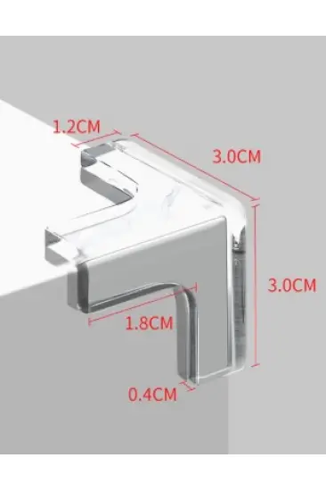 8'li Set Silikon Şeffaf Masa Kenarı Koruma Aparatı