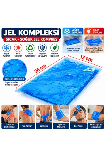 Jel Kompres - Sıcak ve Soğuk Kullanım - Buz Termojel Jel Kompres - Sıcak ve Soğuk Kullanım - Buz Termojel