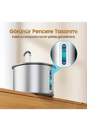 Evcil Hayvan Su Pınarı - Paslanmaz Çelik - 2.2 Litre Kapasite