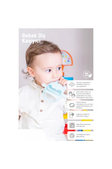 Mavi Bebek Silikon Diş Kaşıyıcı Mavi Bebek Silikon Diş Kaşıyıcı