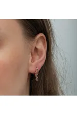 Gümüş Rose Sallantılı Mistik Topaz Kadın Küpe Gümüş Rose Sallantılı Mistik Topaz Kadın Küpe
