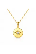 Gümüş Gold Minimal Yıldız Kadın Kolye