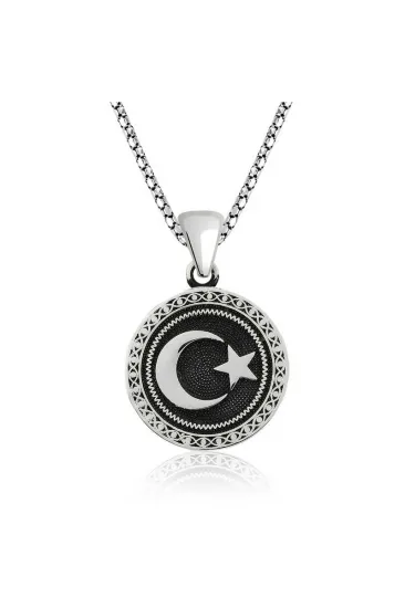 Gümüş Ay Yıldız Kolye