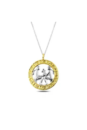 Gümüş Gold İkizler Burcu Kolye Gümüş Gold İkizler Burcu Kolye