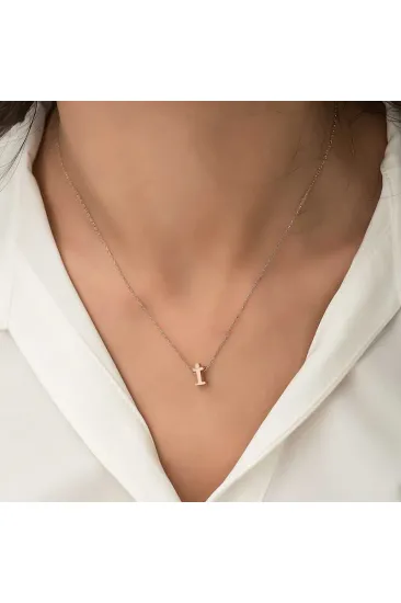 Gümüş Rose 3 Boyutlu İ Harf Bayan Kolye Gümüş Rose 3 Boyutlu İ Harf Bayan Kolye