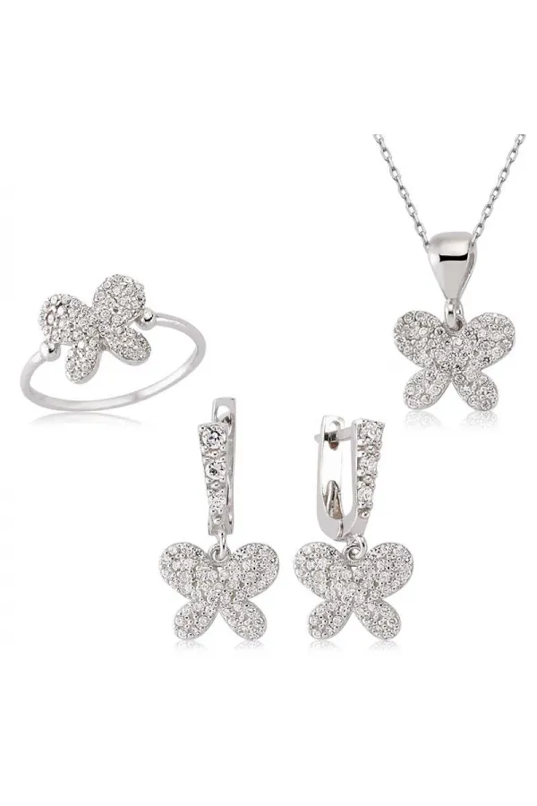 Gümüş Kelebek Bayan Set