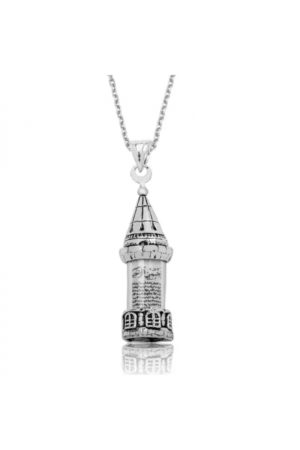Gümüş Minareli Cevşen Bayan Kolye Gümüş Minareli Cevşen Bayan Kolye