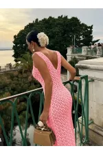 Kadın Askılı V Yakalı Uzun Triko Elbise Kadın Askılı V Yakalı Uzun Triko Elbise