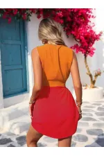 Kadın Askılı Bisiklet Yaka Yandan Açık Mini Aerobin Elbise Kadın Askılı Bisiklet Yaka Yandan Açık Mini Aerobin Elbise