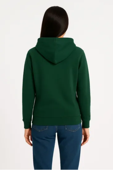 Üç İplik Kapüşonlu Kanguru Çepli SweatShirt Hoodie - Haki Üç İplik Kapüşonlu Kanguru Çepli SweatShirt Hoodie - Haki