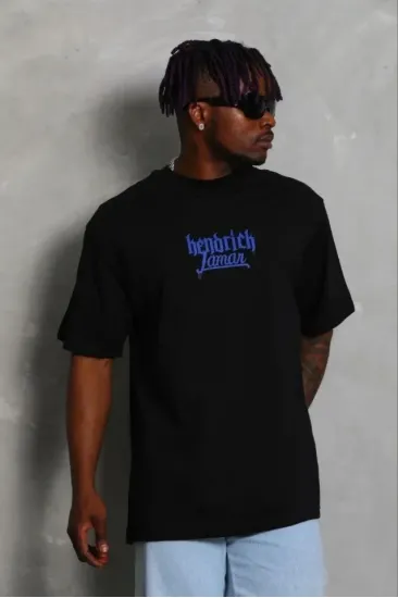 Erkek Baskılı T-Shirt Kısa Kol Bisiklet Yaka Regular Fit Rahat Kalıp Günlük Tişört - Siyah Erkek Baskılı T-Shirt Kısa Kol Bisiklet Yaka Regular Fit Rahat Kalıp Günlük Tişört - Siyah