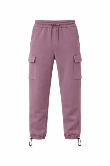 Erkek Baggy Üç İplik Kargo Cepli Eşofman Ayarlanabilir Paça Beli İpli Pantolon - Gül Kurusu Erkek Baggy Üç İplik Kargo Cepli Eşofman Ayarlanabilir Paça Beli İpli Pantolon - Gül Kurusu