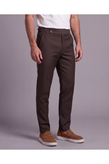 Erkek Toka Detaylı Kumaş Pantolon