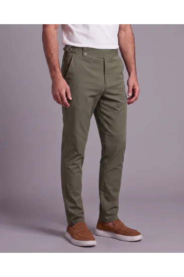 Erkek Toka Detaylı Kumaş Pantolon