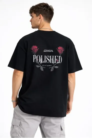 Erkek Bisiklet Yaka Baskılı Kısa Kollu Tişört Streetwear Günlük Basic Pamuklu T-shirt - Siyah Erkek Bisiklet Yaka Baskılı Kısa Kollu Tişört Streetwear Günlük Basic Pamuklu T-shirt - Siyah