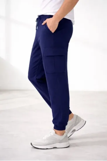 Erkek Jogger Eşofman Altı Regular Fit , Kargo Cepli, Lastikli Paça, Günlük Spor Pantolon - Lacivert Erkek Jogger Eşofman Altı Regular Fit , Kargo Cepli, Lastikli Paça, Günlük Spor Pantolon - Lacivert