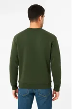 Erkek 3 İplik Pamuklu Düz Bisiklet Yaka SweatShirt - Haki Erkek 3 İplik Pamuklu Düz Bisiklet Yaka SweatShirt - Haki