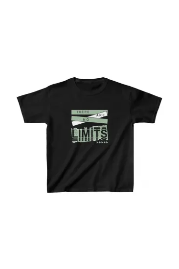 Unisex Çocuk Baskılı T-Shirt - Siyah Unisex Çocuk Baskılı T-Shirt - Siyah