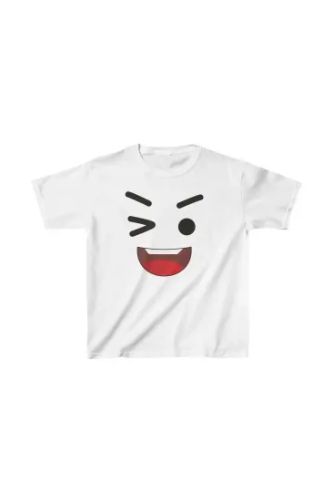 Unisex Çocuk Baskılı T-Shirt - Beyaz Unisex Çocuk Baskılı T-Shirt - Beyaz