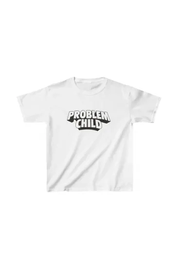 Unisex Çocuk Baskılı T-Shirt - Beyaz Unisex Çocuk Baskılı T-Shirt - Beyaz