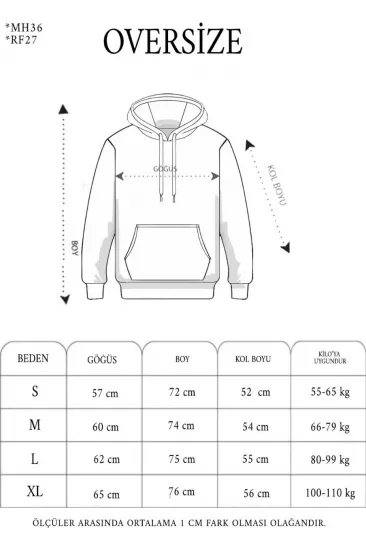 Erkek 3 İplik Pamuklu Oversize Kapüşonlu Nakışlı Hoodie SweatShirt - Siyah Erkek 3 İplik Pamuklu Oversize Kapüşonlu Nakışlı Hoodie SweatShirt - Siyah