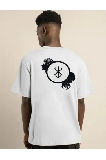 Erkek Baskılı T-Shirt Kısa Kol Bisiklet Yaka Regular Fit Rahat Kalıp Günlük Tişört - Beyaz