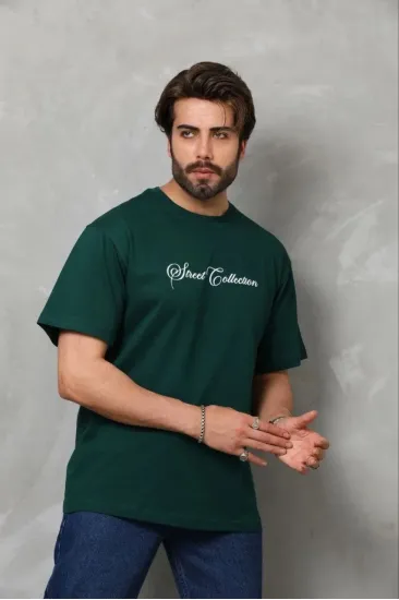 Erkek Baskılı T-Shirt Kısa Kol Bisiklet Yaka Regular Fit Tişört - Çağla Yeşili Erkek Baskılı T-Shirt Kısa Kol Bisiklet Yaka Regular Fit Tişört - Çağla Yeşili