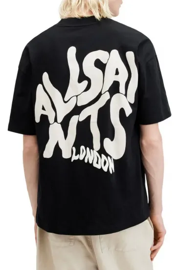 Erkek Tişört Baskılı Oversize Kısa kol T-shirt - Siyah Erkek Tişört Baskılı Oversize Kısa kol T-shirt - Siyah
