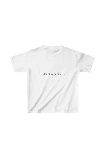 Çocuk Unisex Baskılı T-Shirt - Beyaz
