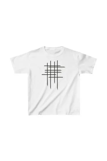 Çocuk Unisex Baskılı T-Shirt - Beyaz